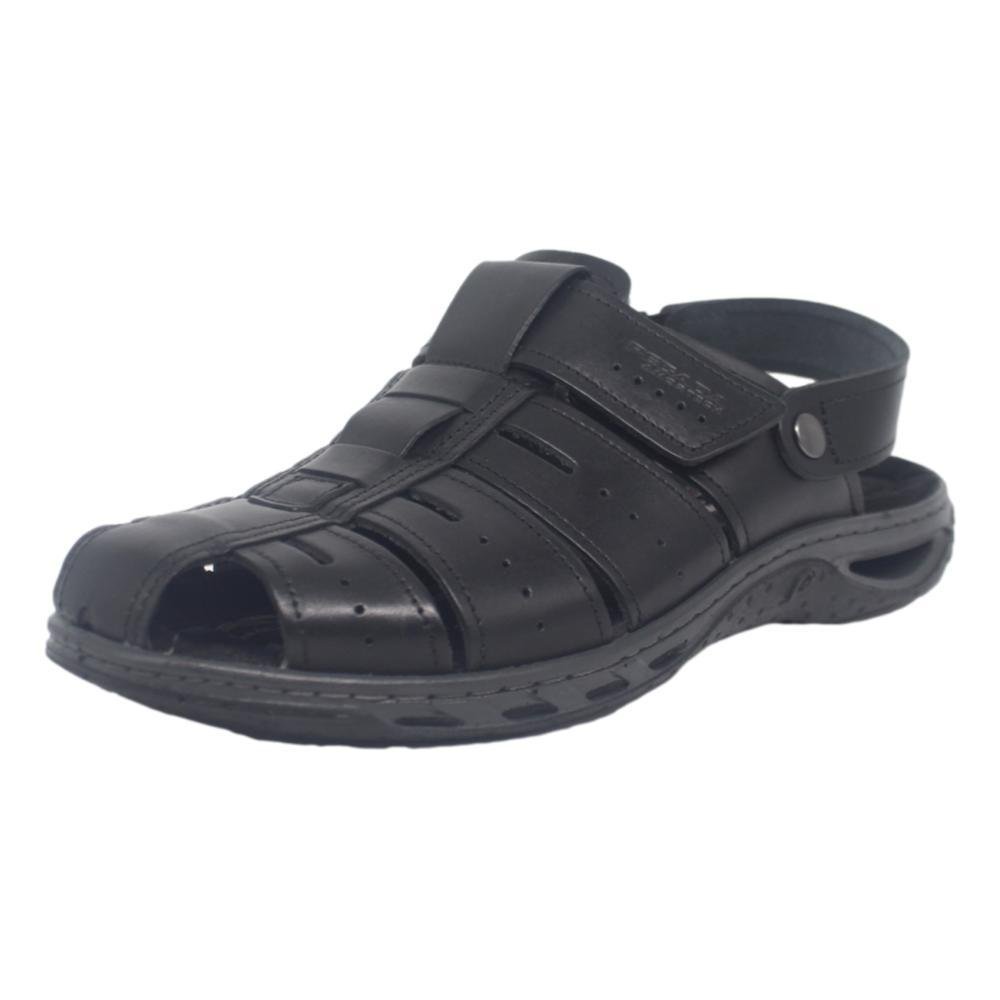 SANDÁLIA PAPETE COURO PEGADA MASCULINA 131676 Preto 2