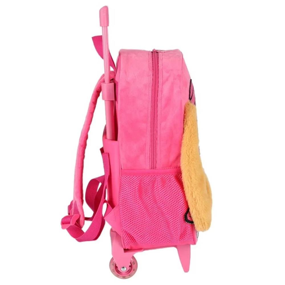 MOCHILA LUXCEL PATRULHA CANINA C/RODAS INFANTIL MENINA IC42022PA Rosa 3