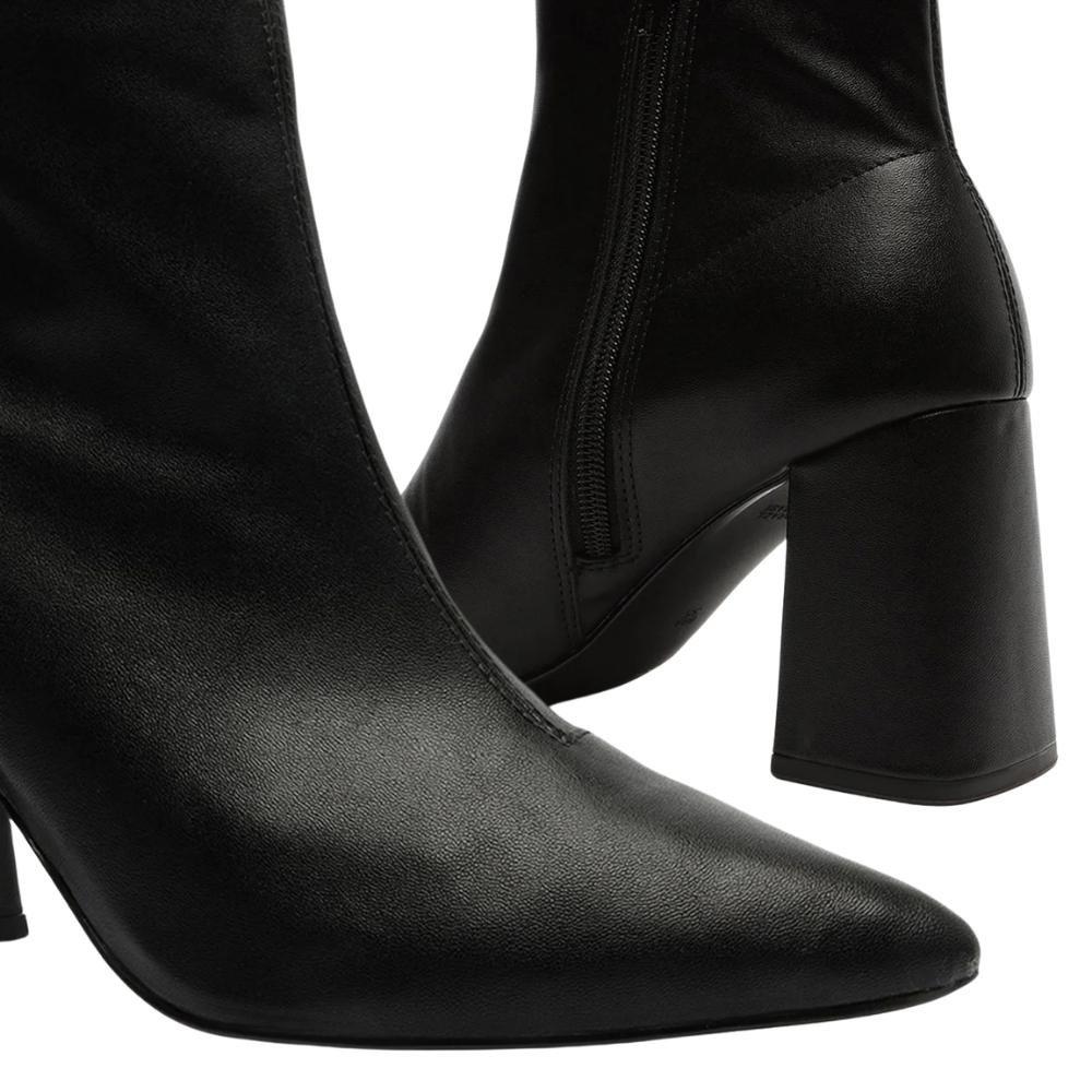 BOTA AREZZO CANO BAIXO COURO FEMININA A119620001 Preto 4