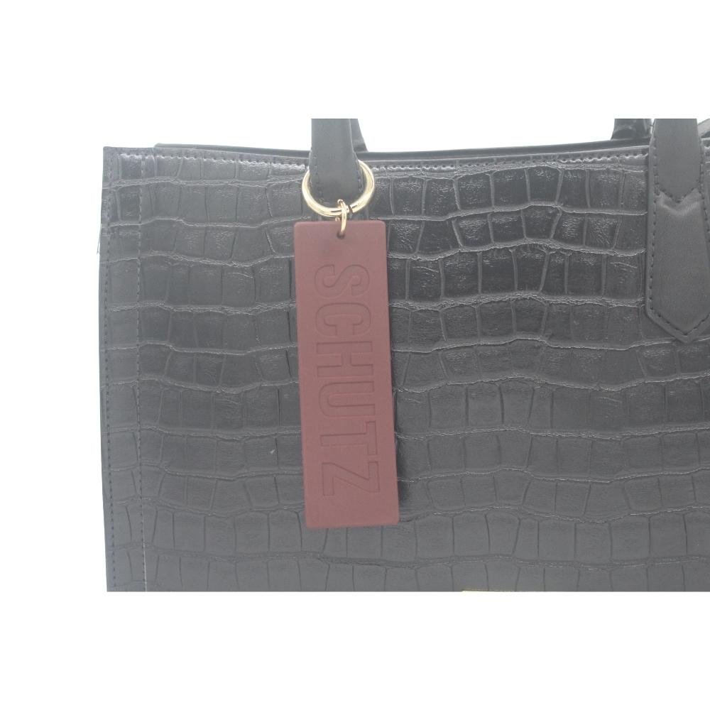 BOLSA FEMININA SCHUTZ TOTE CROCO S500102023 Preto 4