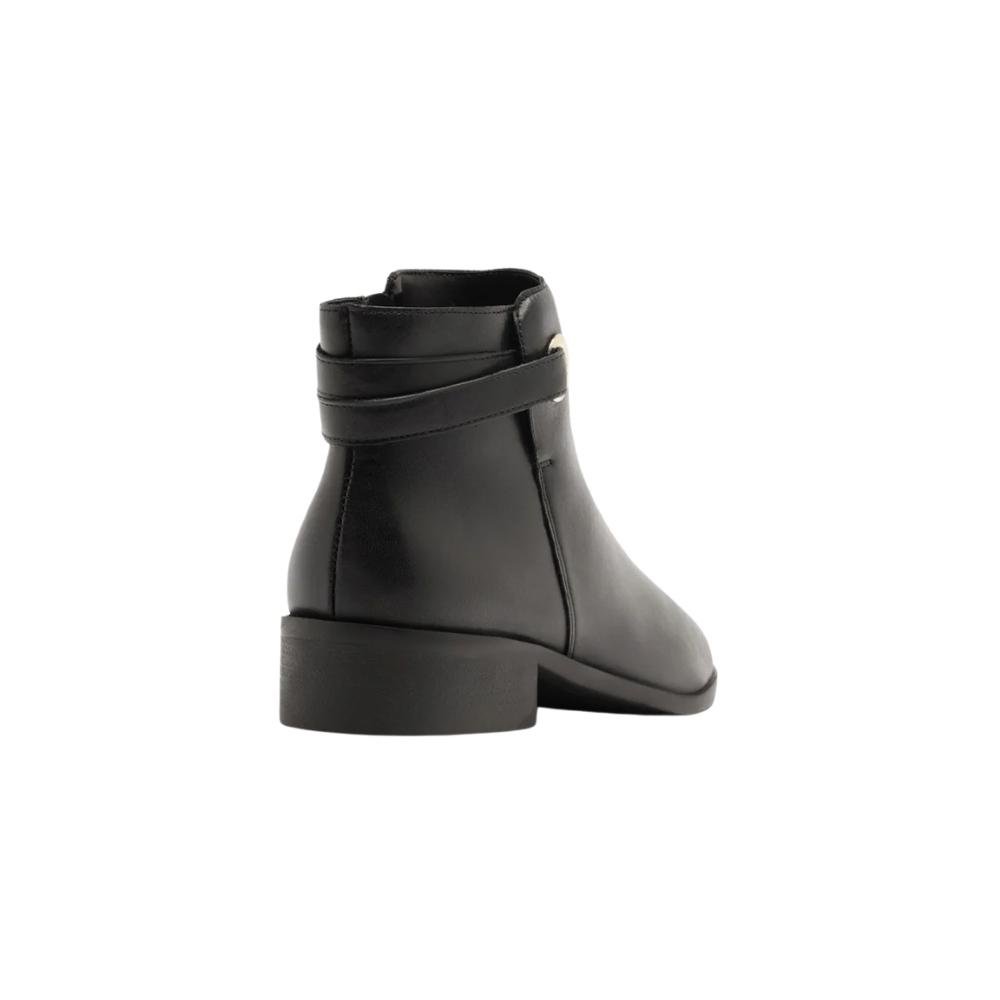 BOTA CANO AREZZO CURTO COURO FEMININA TIRA ILHÓS A137610003 Preto 3