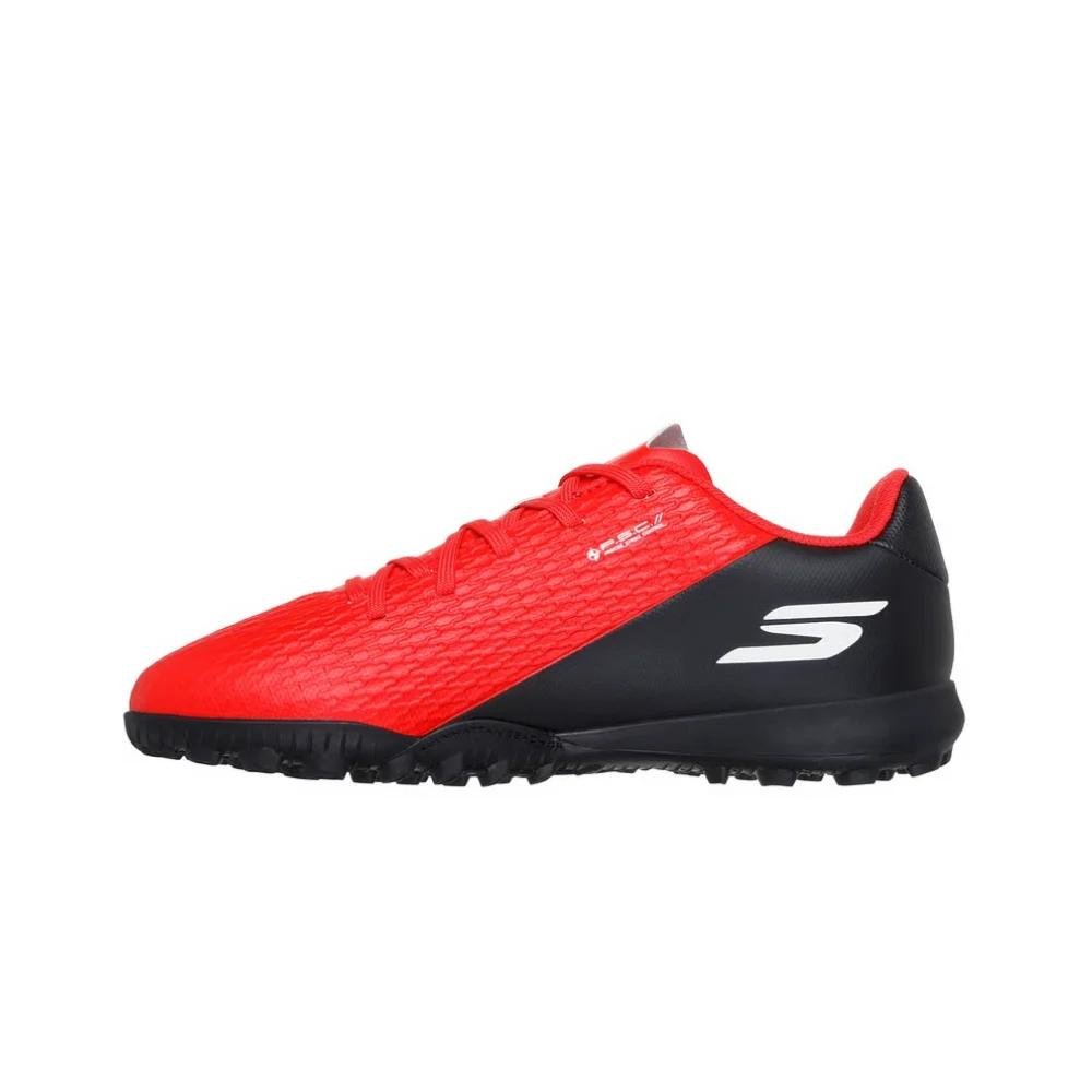 CHUTEIRA SKECHERS SOCIETY SKX2 JR YOUTH TF INFANTIL MENINO 252164L Vermelho\Preto 2