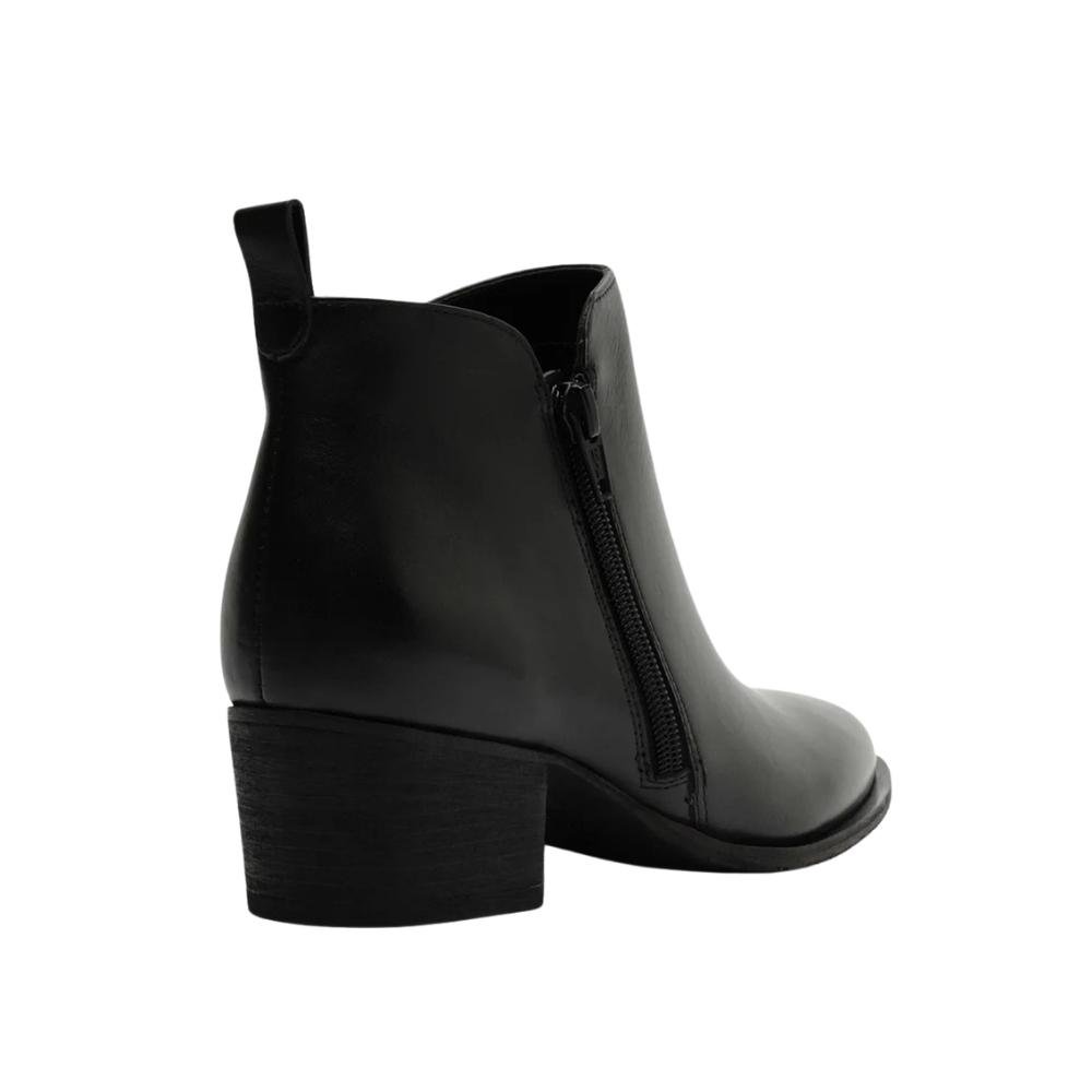 BOTA CANO CURTO AREZZO COURO FEMININA A103770004 Preto 2