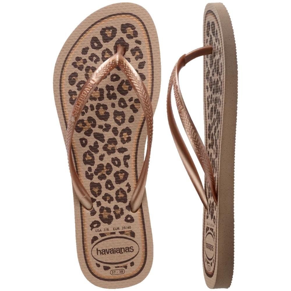 CHINELO HAVAIANAS FEMININO ANIMALS 4103352 Rose Gold 4