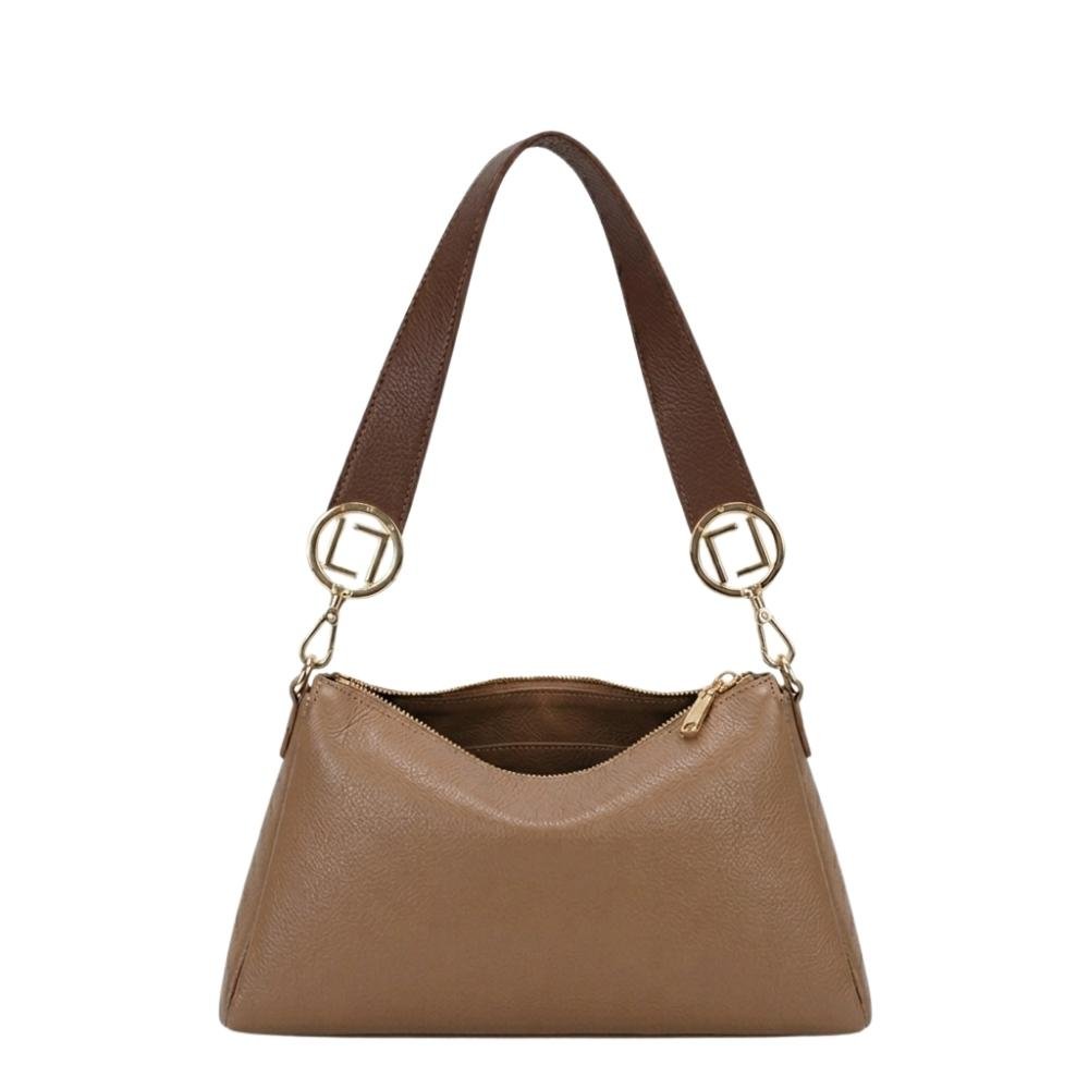 BOLSA COURO LUZ DA LUA FEMININA BAGUETE SAARA/ATACAMA 2000778 Bege 2