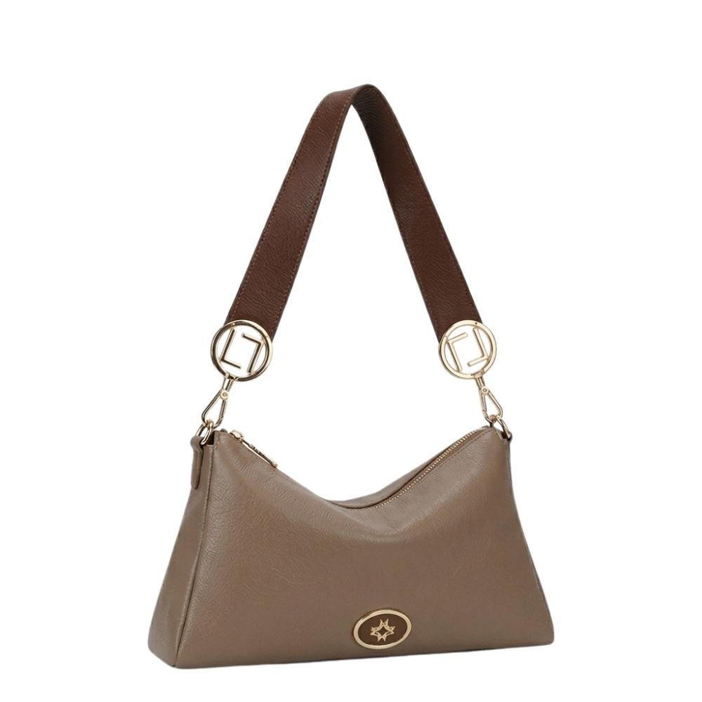 BOLSA COURO LUZ DA LUA FEMININA BAGUETE SAARA/ATACAMA 2000778 Bege 3