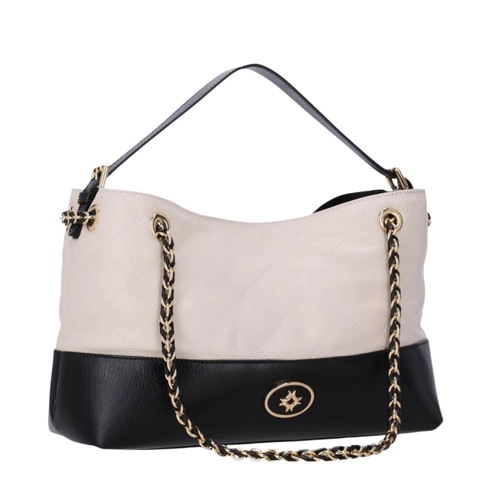 BOLSA LUZ DA LUA FEMININA TOTE SAARA/ATACAMA 2000816/1 Branco/Preto 2