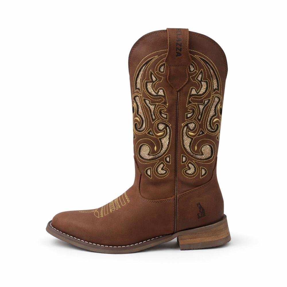 BOTA HELAZZA MONTARIA COURO FEMININA 61825