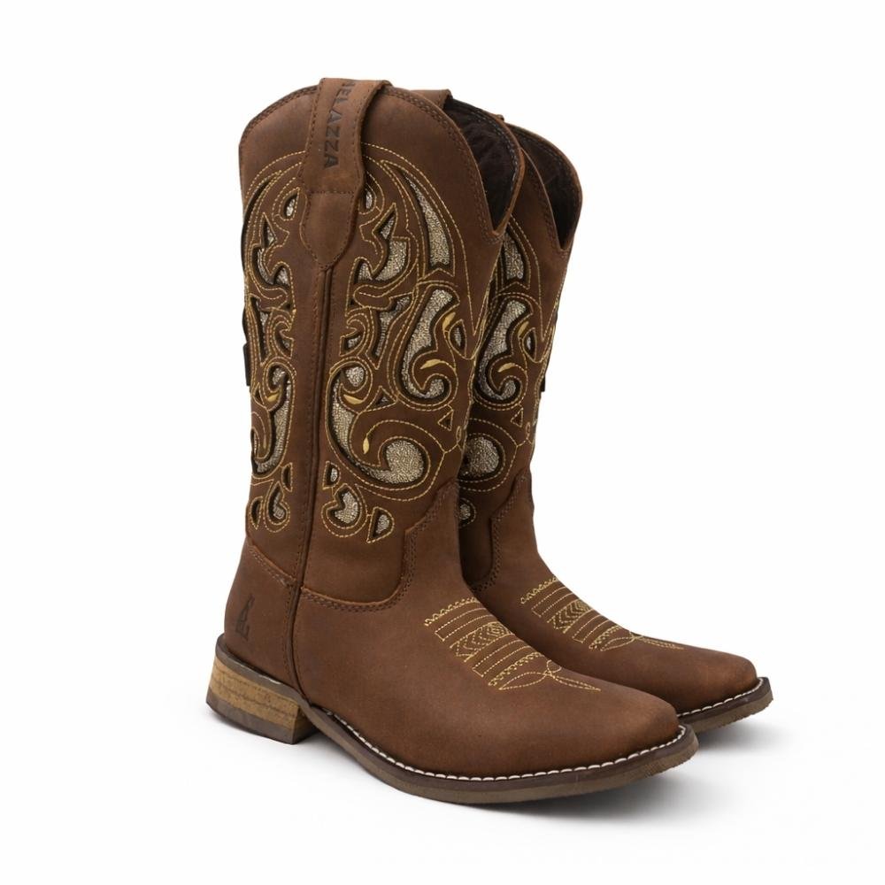 BOTA HELAZZA MONTARIA COURO FEMININA 61825 Marrom 3