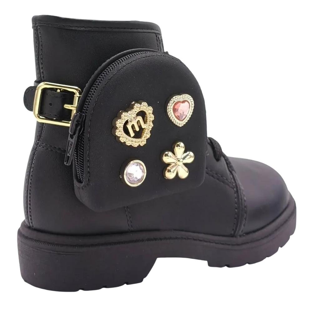 BOTA MOLEKINHA COTURNO INFANTIL MENINA 2164.144 Preto 4