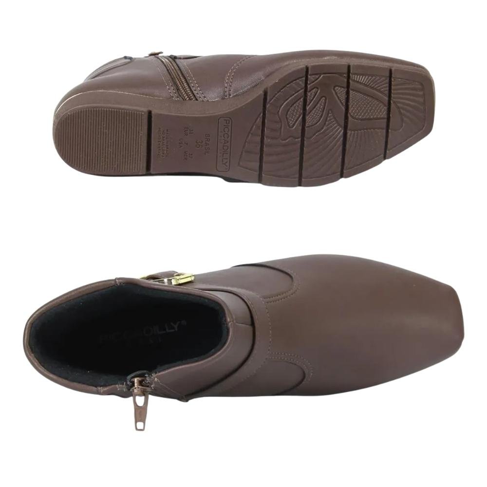 BOTA PICCADILLY CANO CURTO FEMININO 147332 Marrom 5
