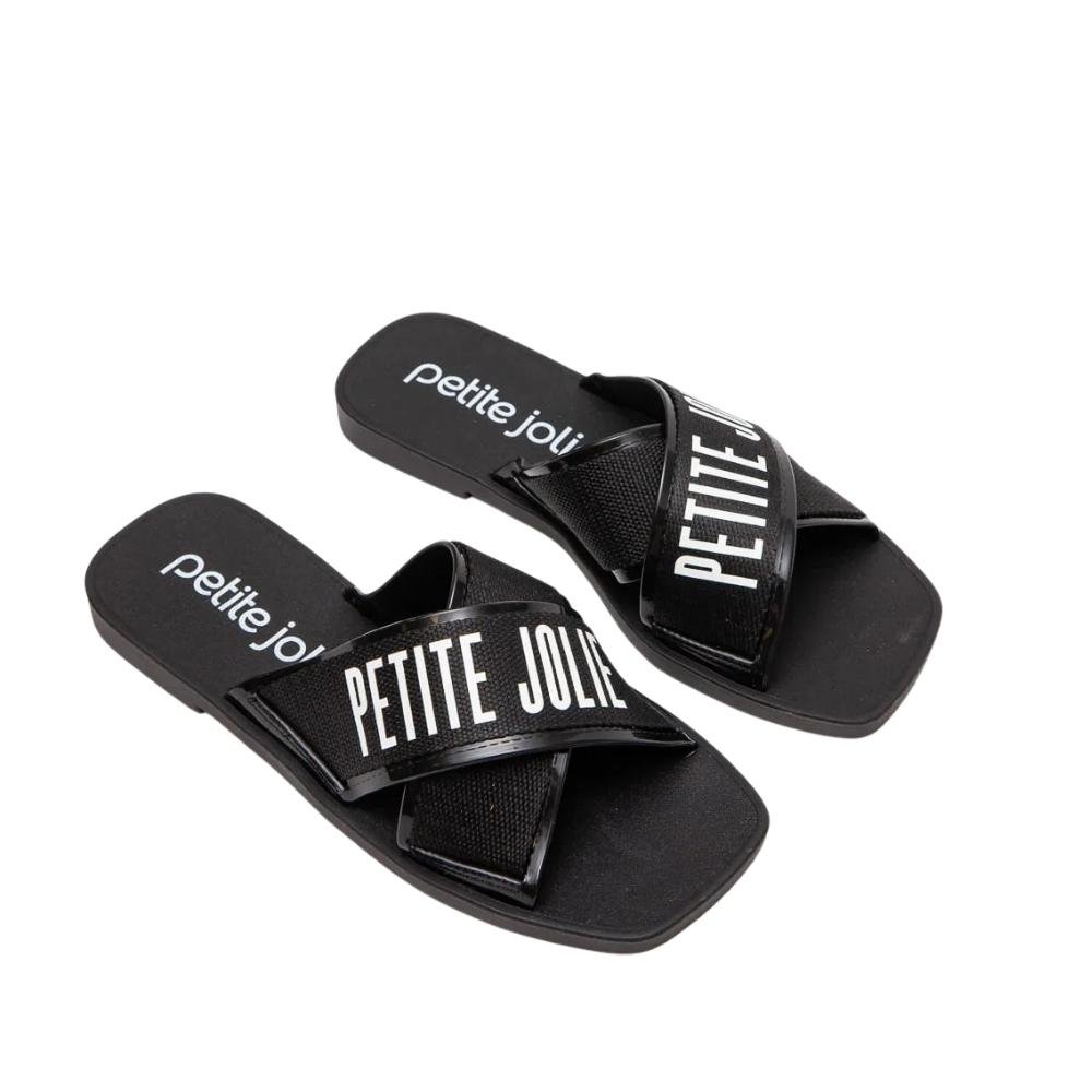 CHINELO PETITE JOLIE TIRAS CRUZADAS FEMININO PJ7611 Preto 2