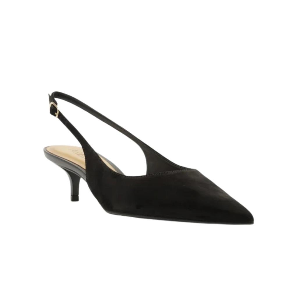 SAPATO AREZZO SLINGBACK NOBUCK FEMININO A138080003 Preto 2