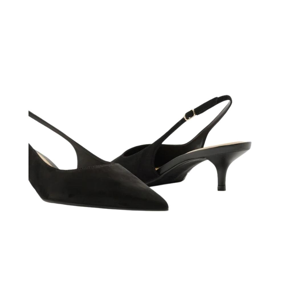 SAPATO AREZZO SLINGBACK NOBUCK FEMININO A138080003 Preto 5