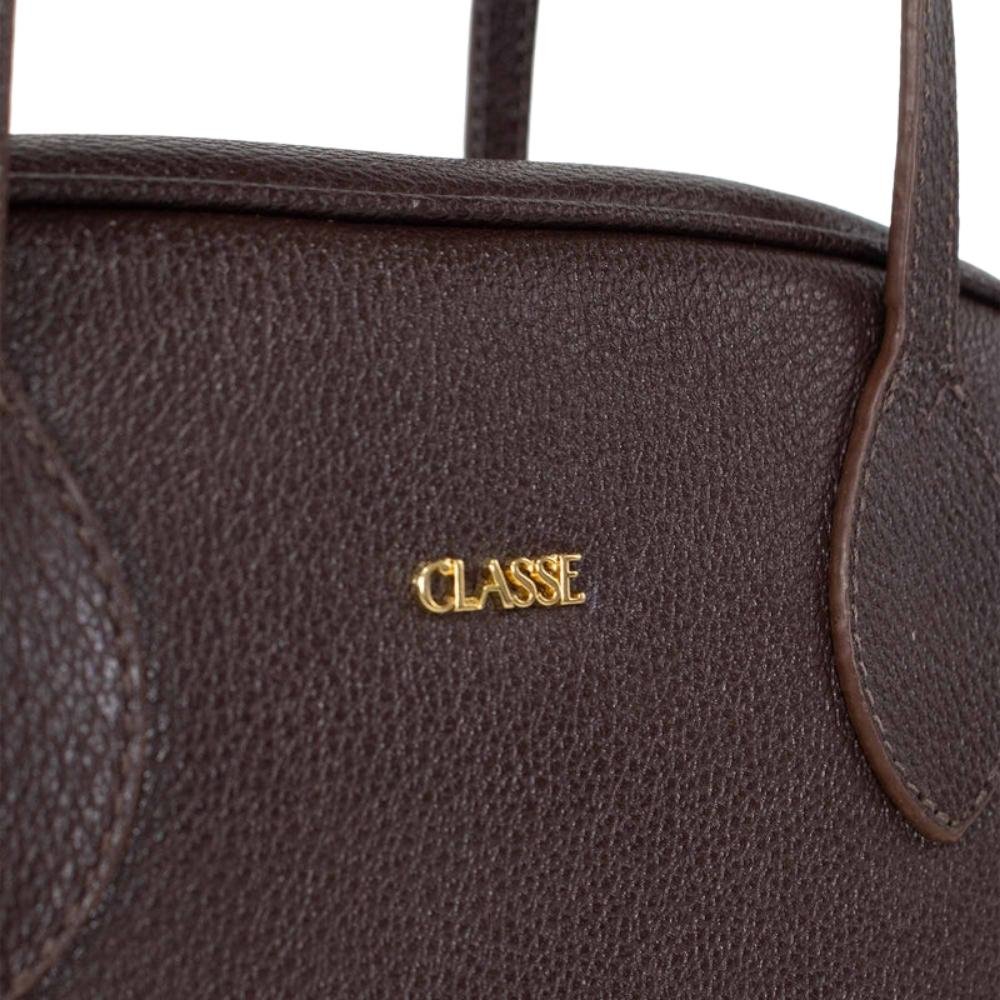 BOLSA CLASSE COURO SHOULDER BAG FEMININA TOTE LETÍCIA 3554 Marrom 5