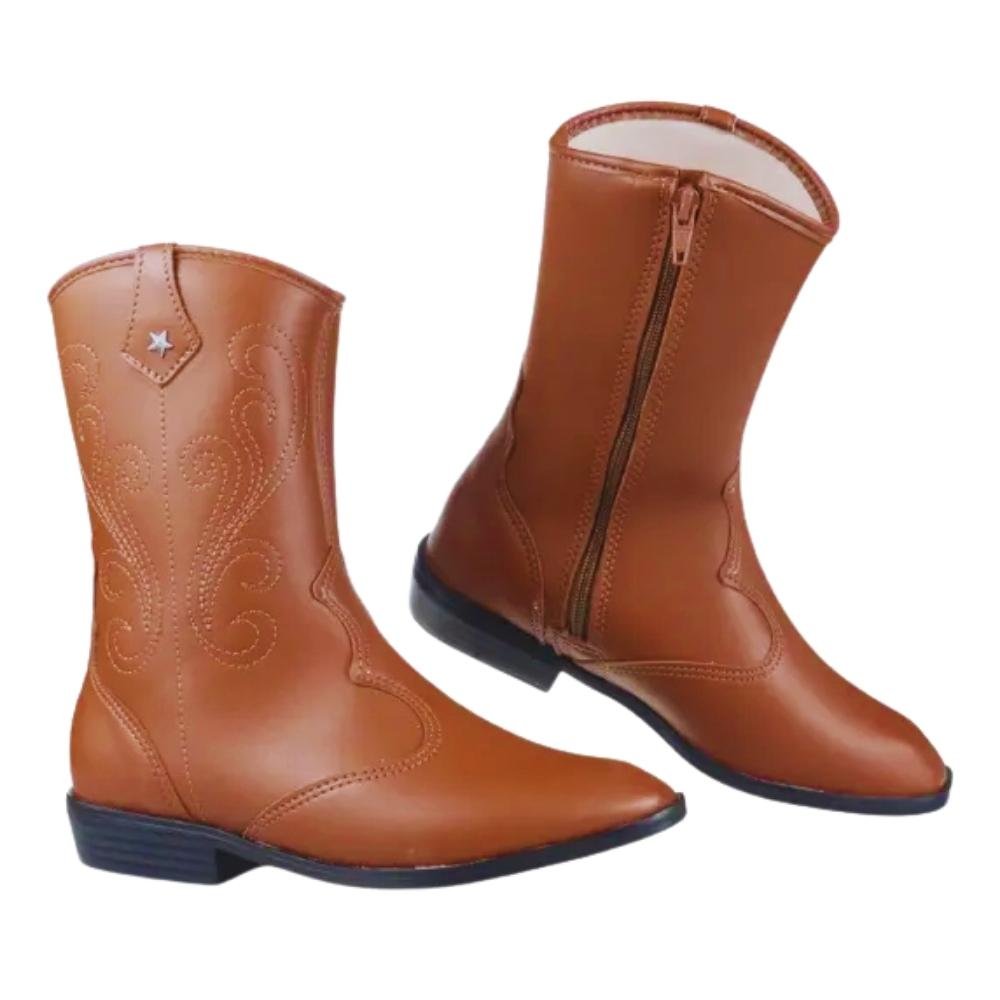 BOTA MOLEKINHA CANO MÉDIO INFANTIL FEMININA WESTERN 2183201 Marrom 2