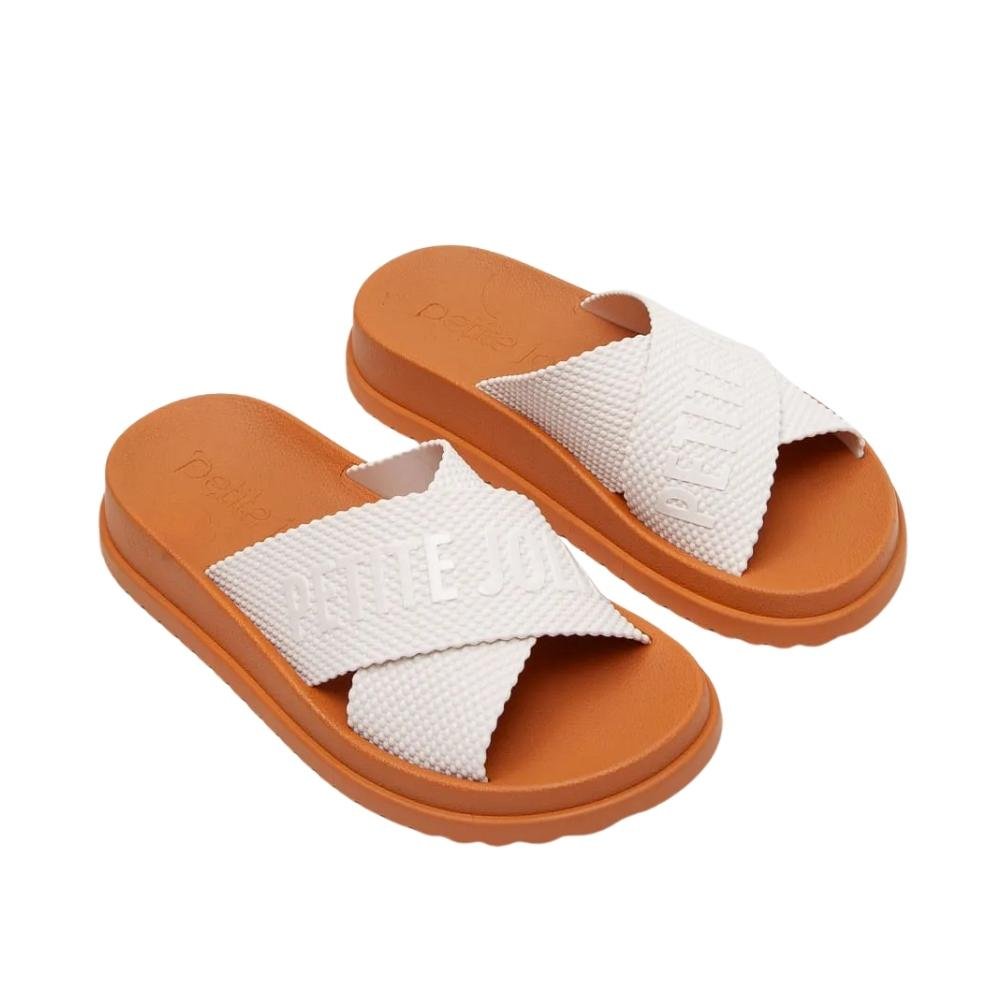 CHINELO PETITE JOLIE SLIDE TIRAS CRUZADAS FEMININO PJ6812II Branco 3