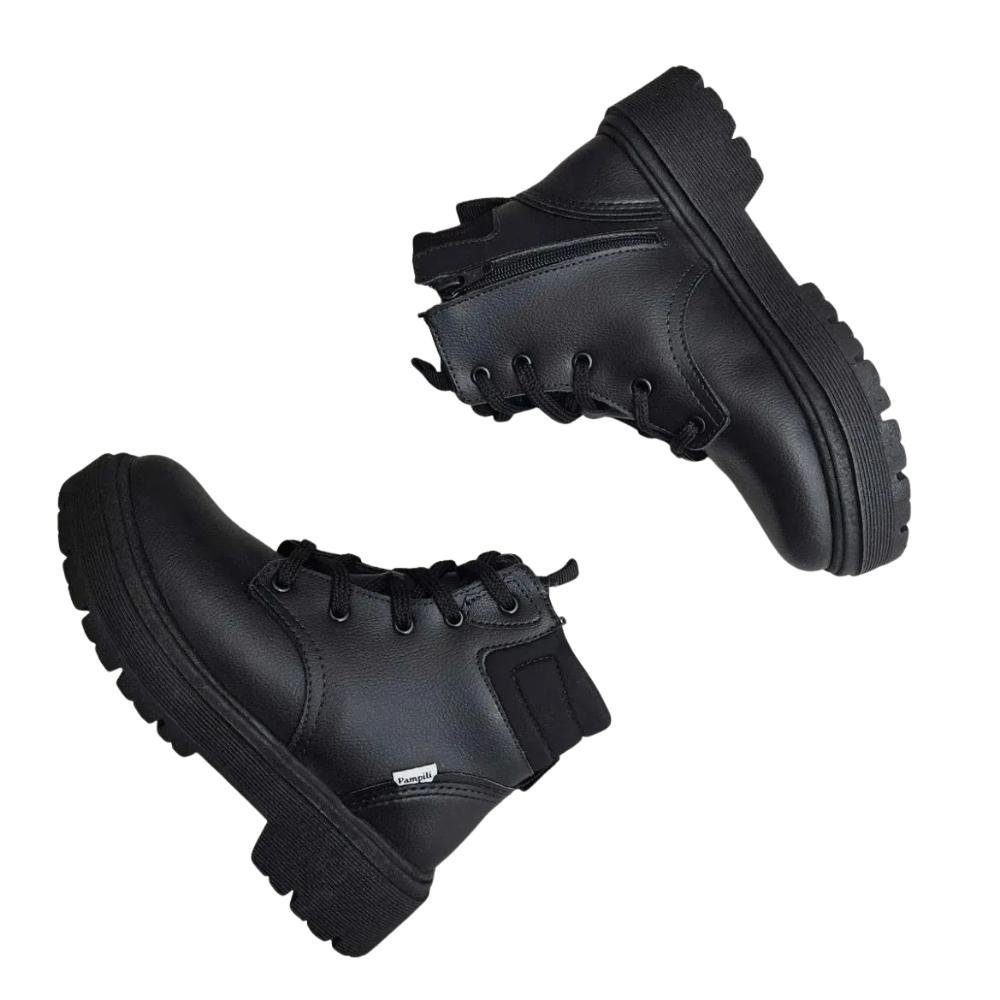 BOTA PAMPILI COTURNO DUDA INFANTIL MENINA 681.008 Preto 3