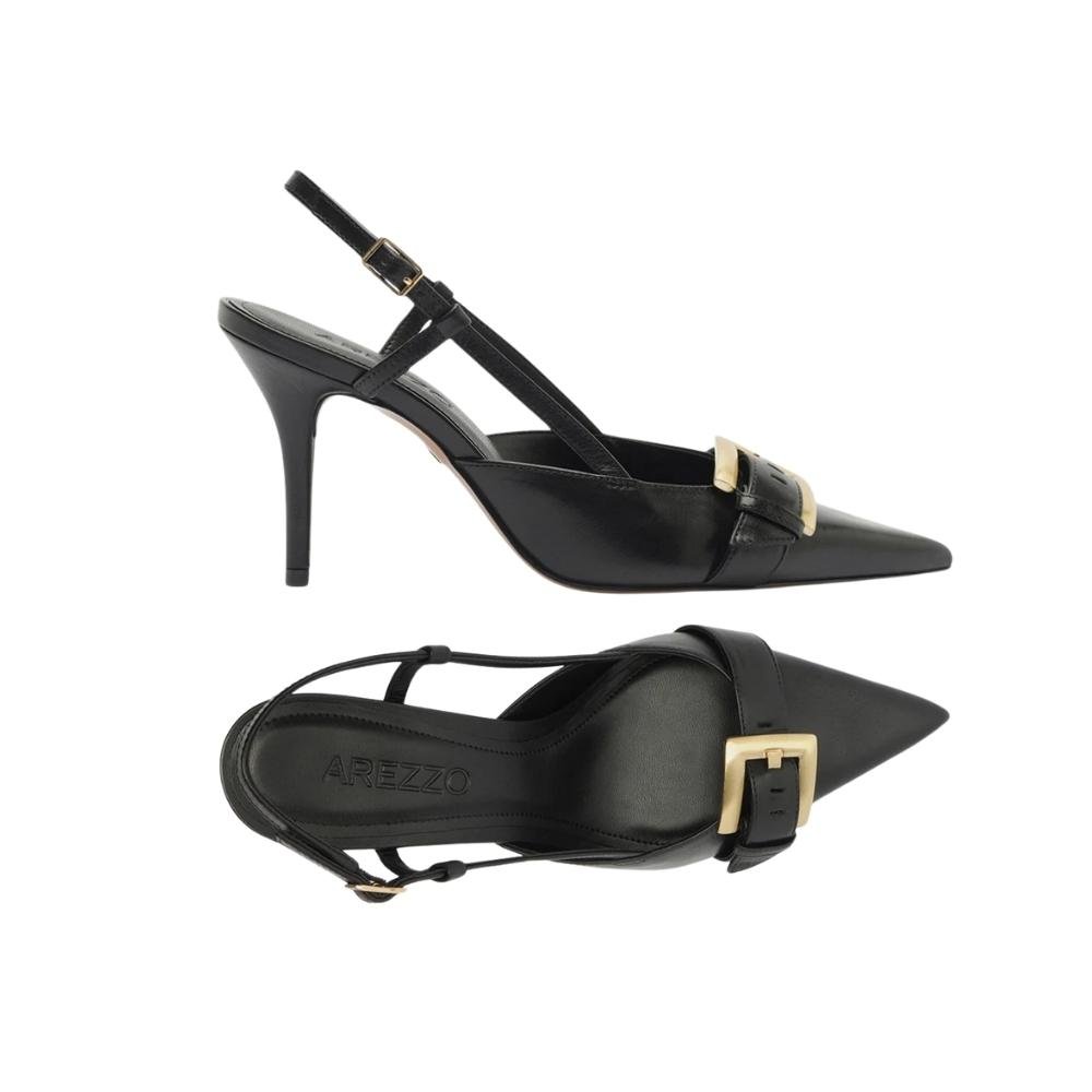 SAPATO AREZZO SLINGBACK FEMININO A129300093 Preto 5
