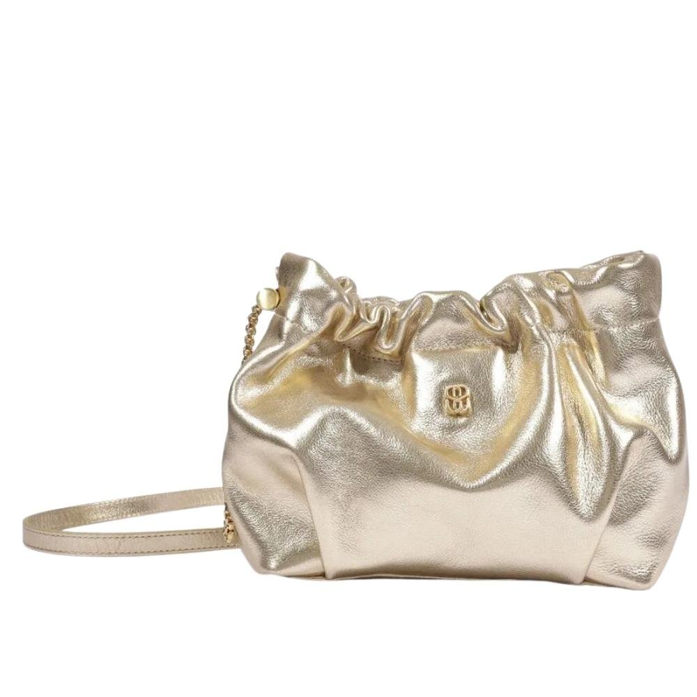 BOLSA SCHUTZ BUCKET METALIZADA COURO FEMININO S500102090