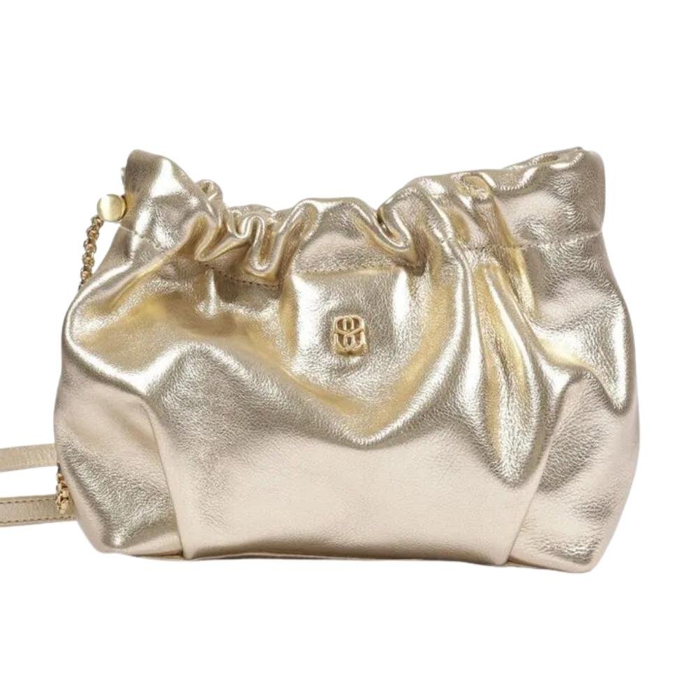 BOLSA SCHUTZ BUCKET METALIZADA COURO FEMININO S500102090 Dourado 2