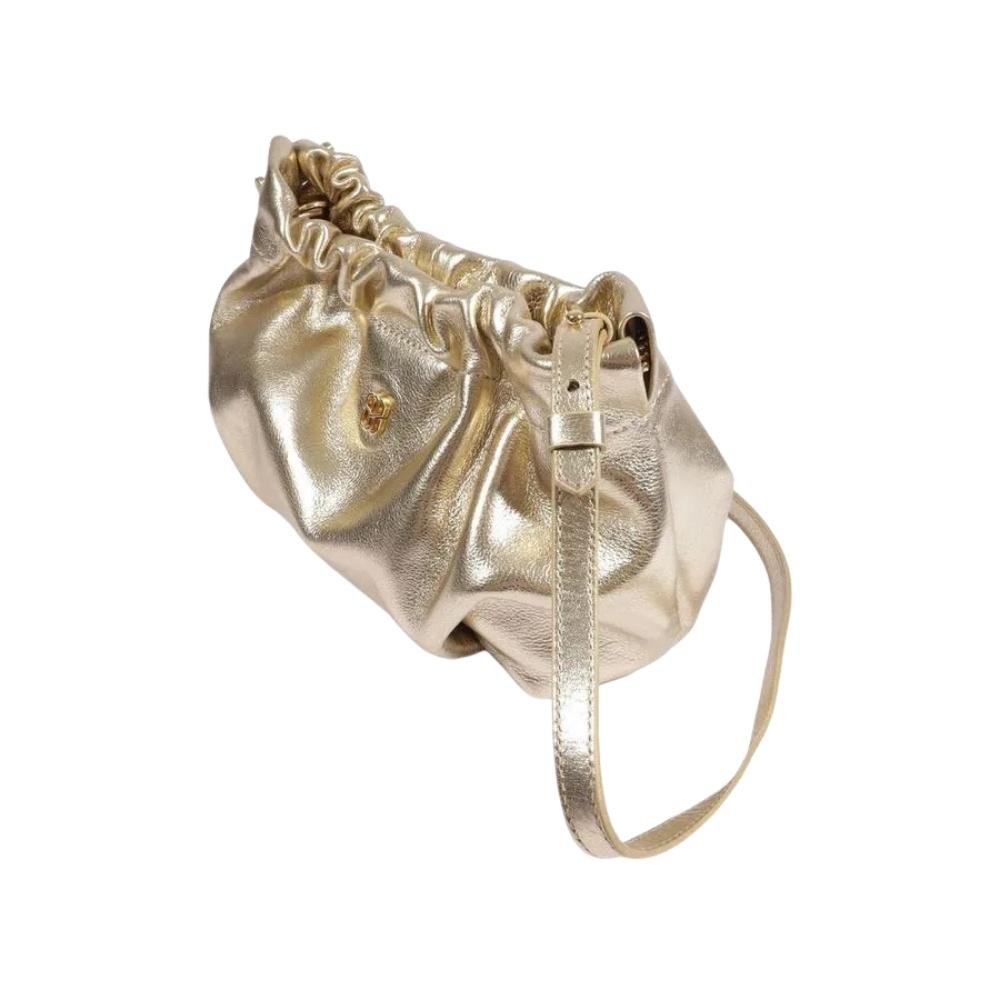 BOLSA SCHUTZ BUCKET METALIZADA COURO FEMININO S500102090 Dourado 3