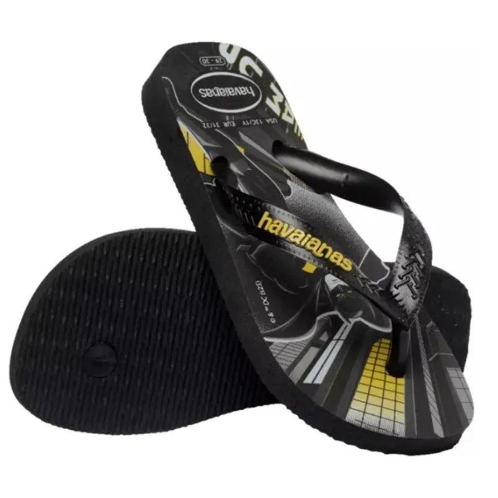CHINELO INFANTIL MASCULINO HAVAIANAS KIDS TOP WARNER Preto 2