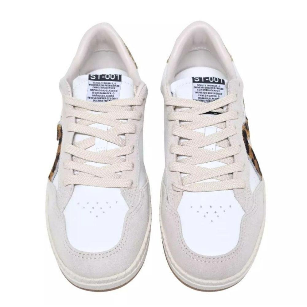 TÊNIS SCHUTZ ST-001 CAMURÇA/ONÇA CASUAL FEMININO S2185300014 Branco 4