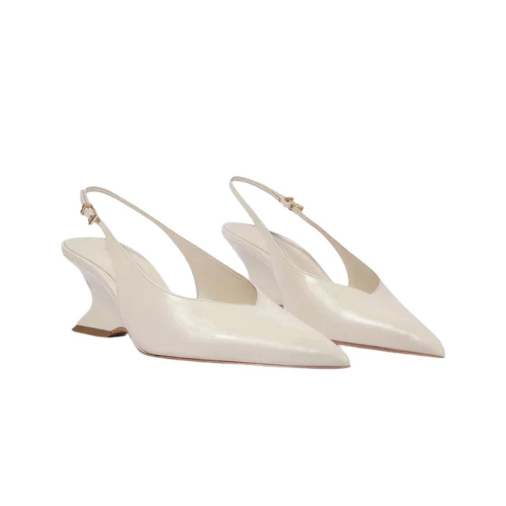 SAPATO SCARPIN SCHUTZ SLINGBACK GEOMÉTRICO FEMININO S226720001 Branco 2