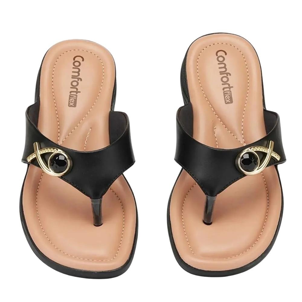 CHINELO COMFORTFLEX FEMININO 2580401 Preto 3