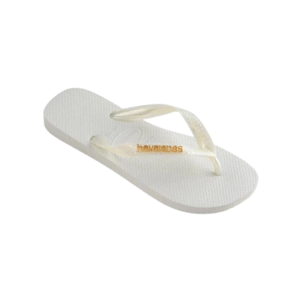 CHINELO HAVAIANAS TOP LOGO METALLIC FEMININO 4127244 Branco 2