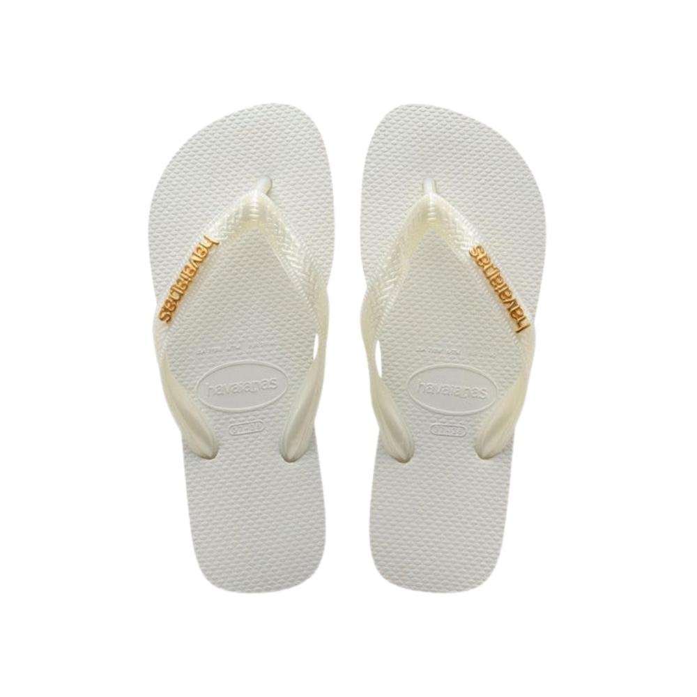CHINELO HAVAIANAS TOP LOGO METALLIC FEMININO 4127244 Branco 3