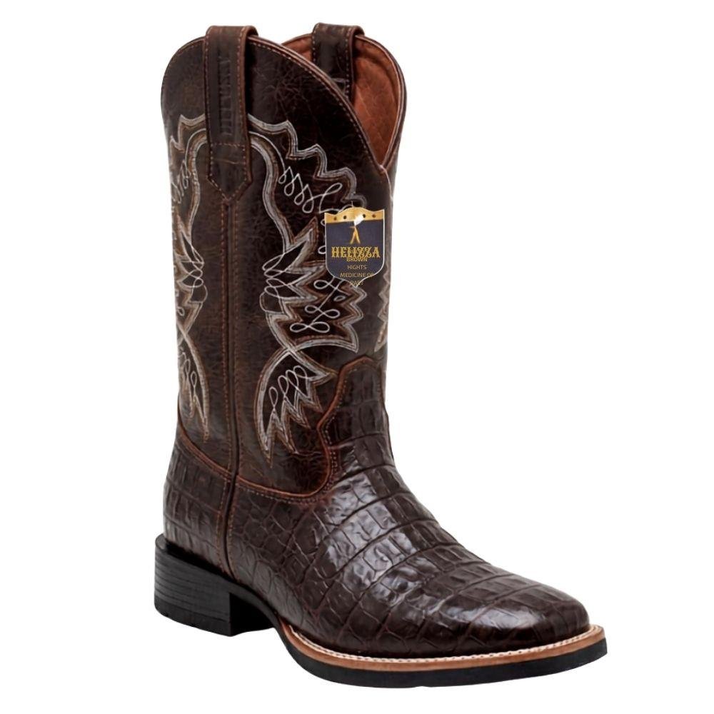 BOTA HELAZZA JACARÉ MONTARIA COURO MASCULINA 21025