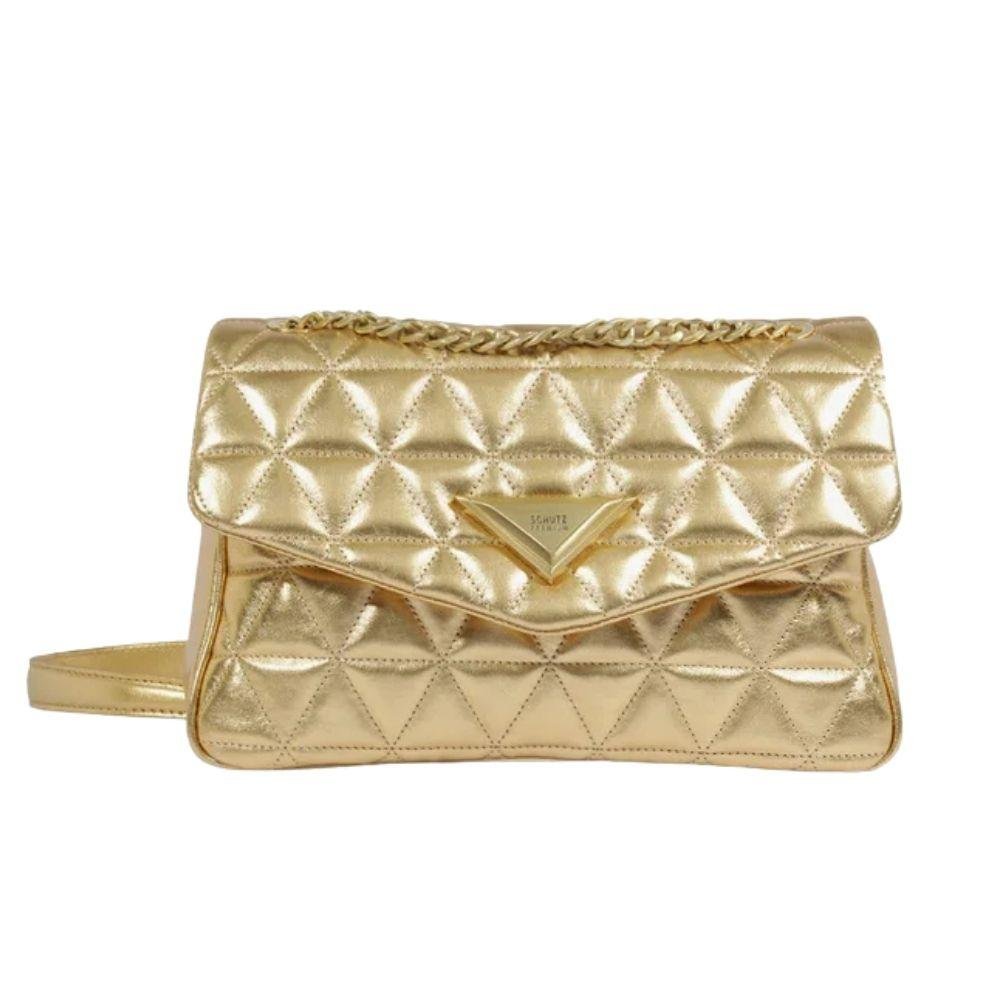 BOLSA SCHUTZ MATELASSÊ METALIZADA COURO FEMININA S5001810923