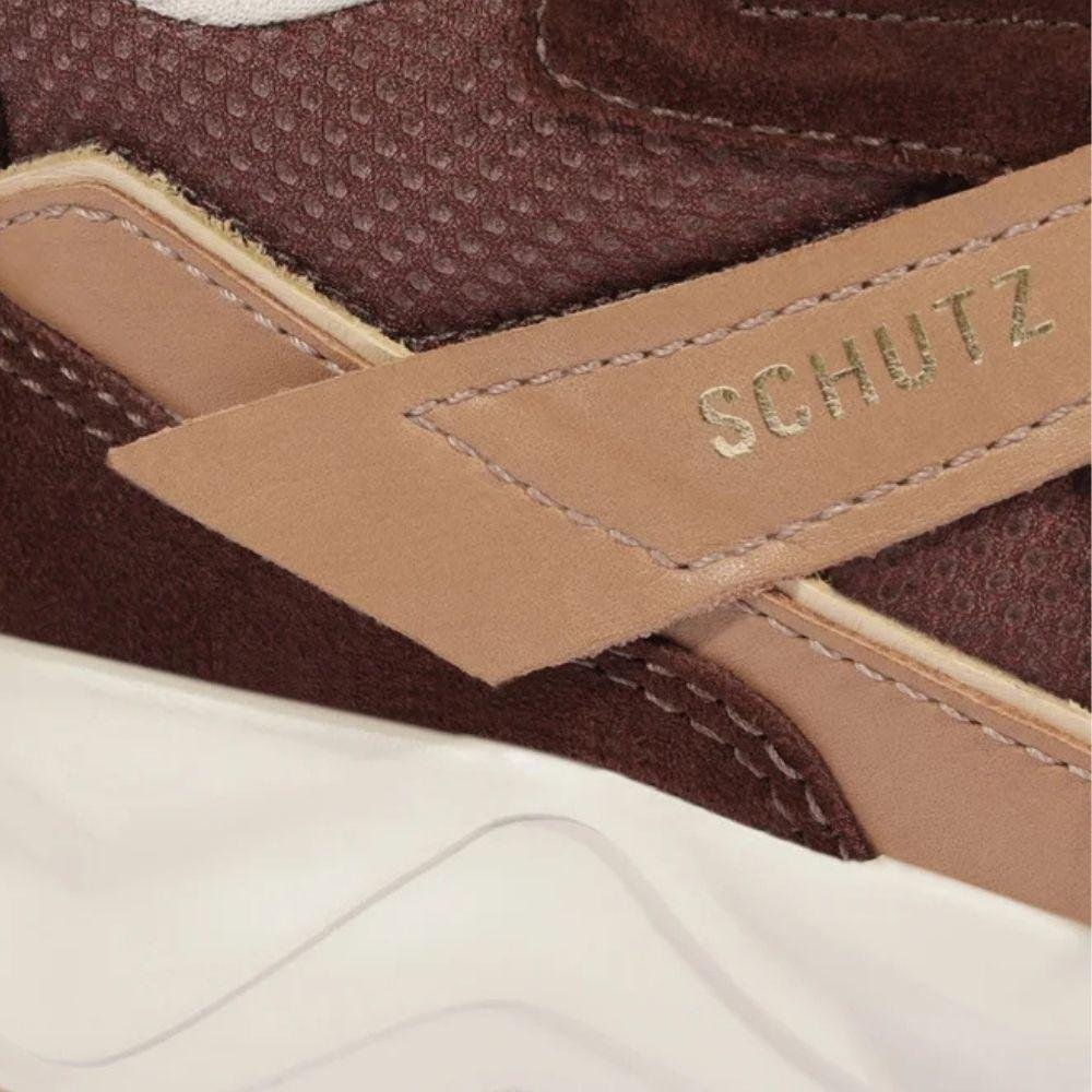 Tênis Schutz Acamurçado Amarração Chunky Sola Alta Marrom 5
