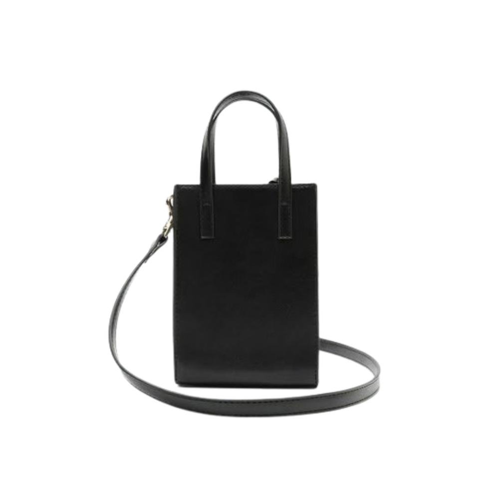 Bolsa Tiracolo Anacapri Phone Pequena Transversal Com Zíper C500020248 Preto 4