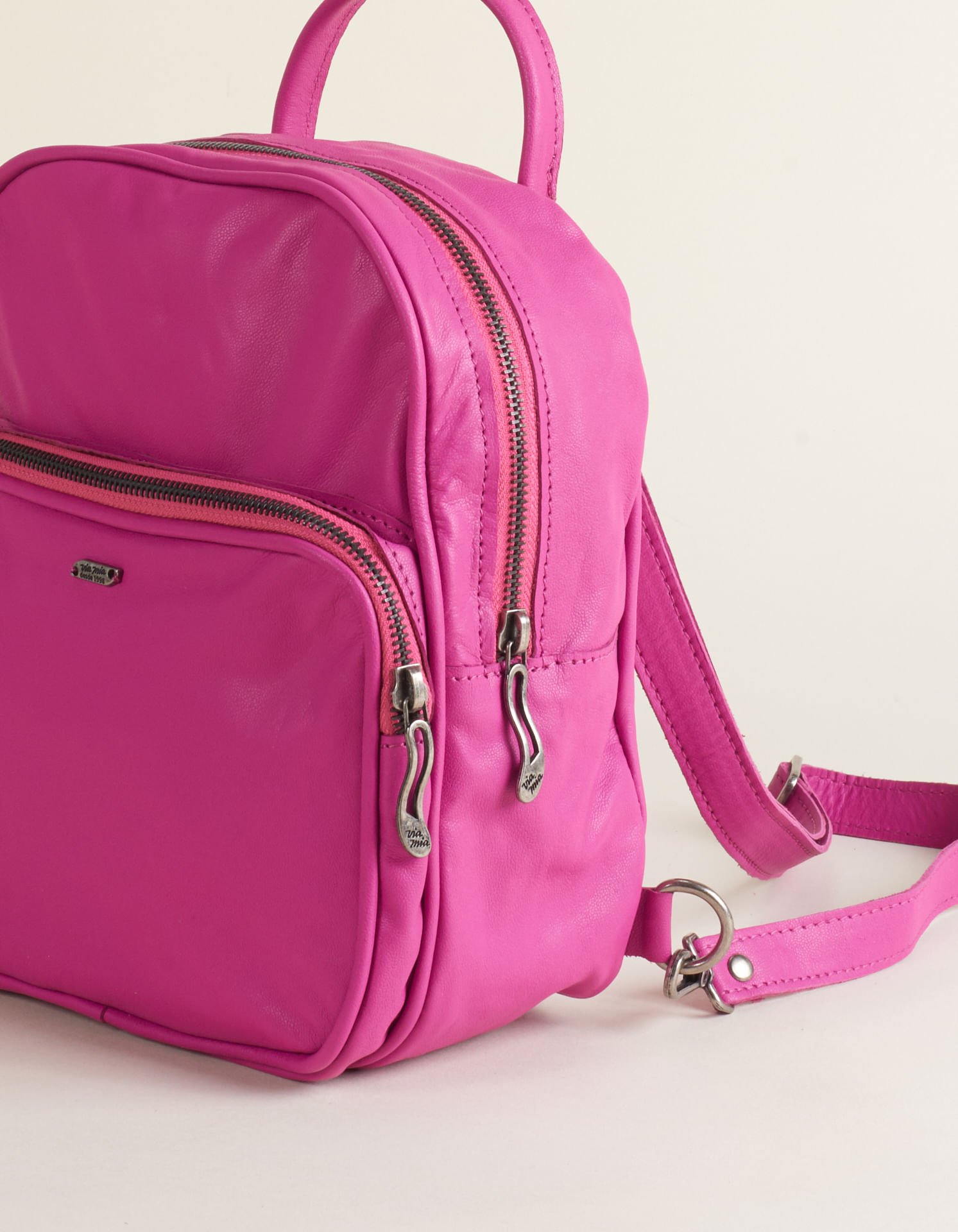 Mochila Pequena Couro - Pink Rosa 3
