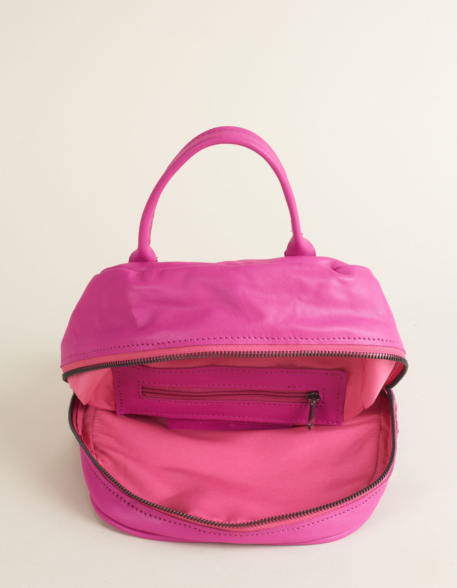 Mochila Pequena Couro - Pink Rosa 4