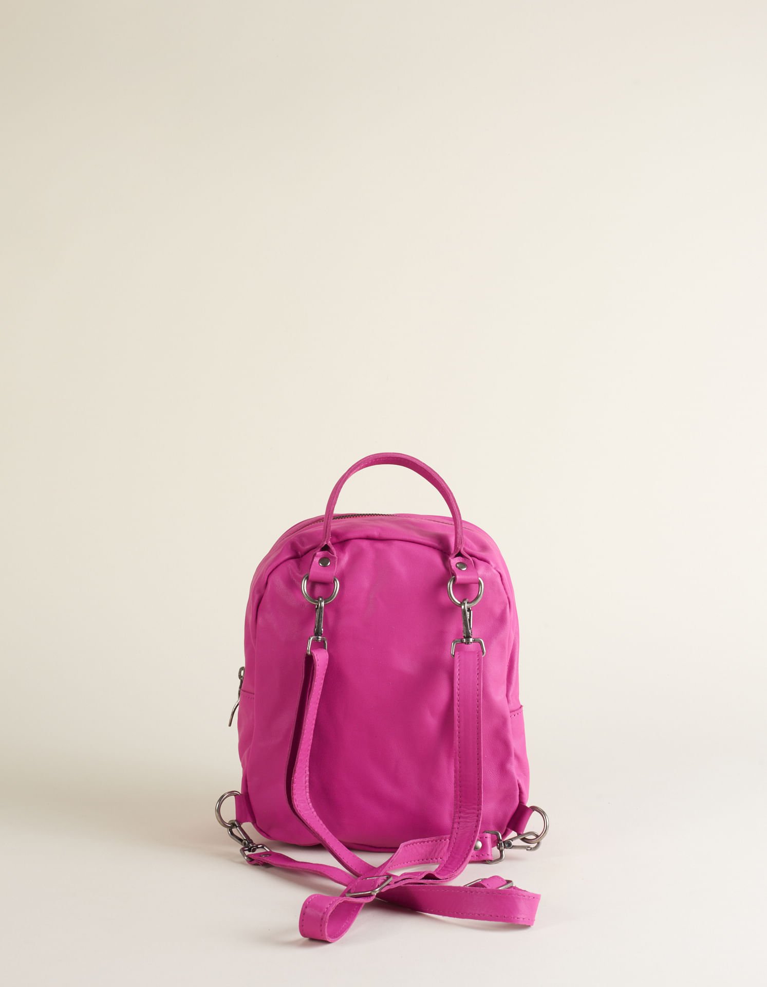 Mochila Pequena Couro - Pink Rosa 5