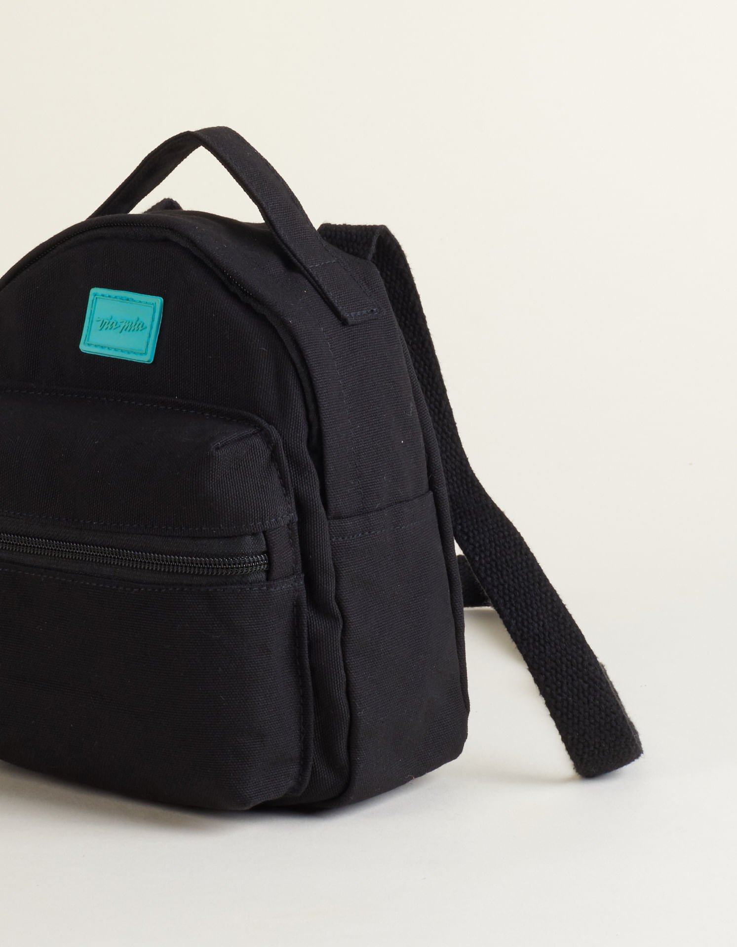 Bolsa Tecido Mini Bicolor - Preto Preto 2