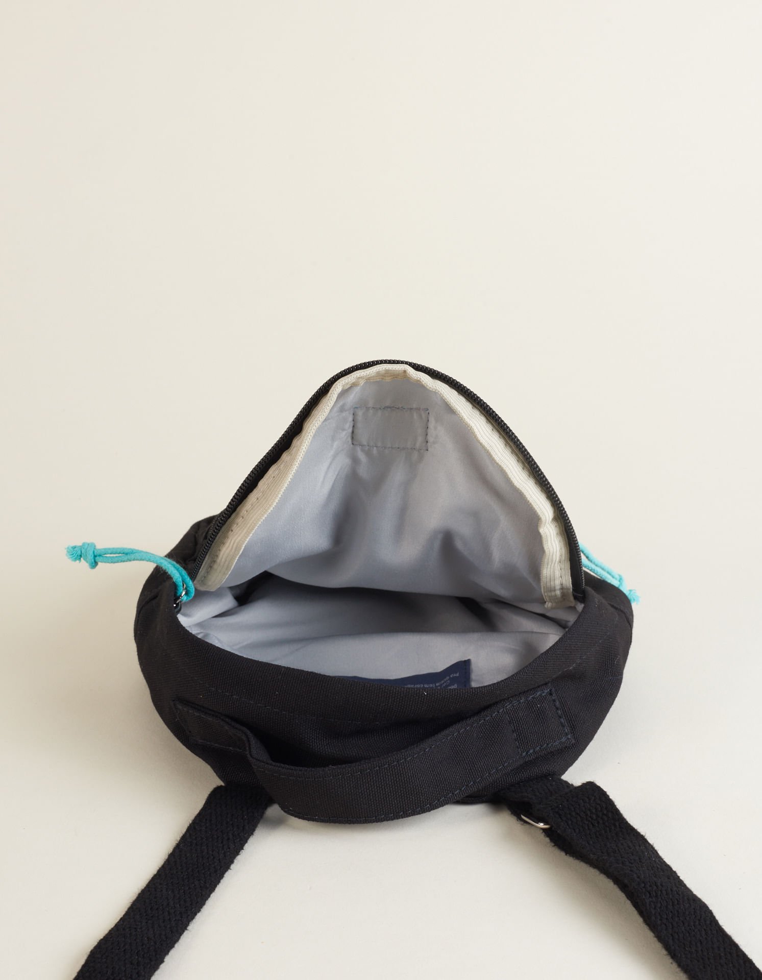 Bolsa Tecido Mini Bicolor - Preto Preto 3