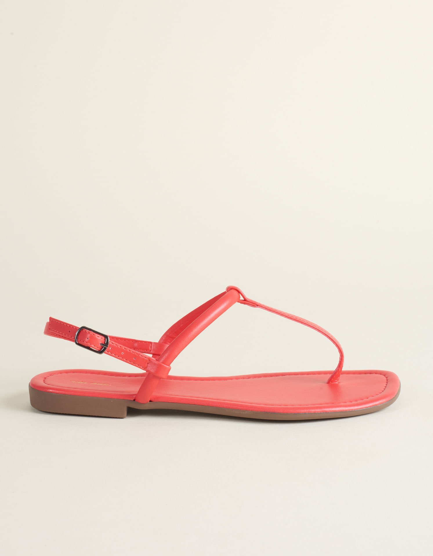 Rasteira Tiras Finas Via Mia - Vermelho Vermelho 2