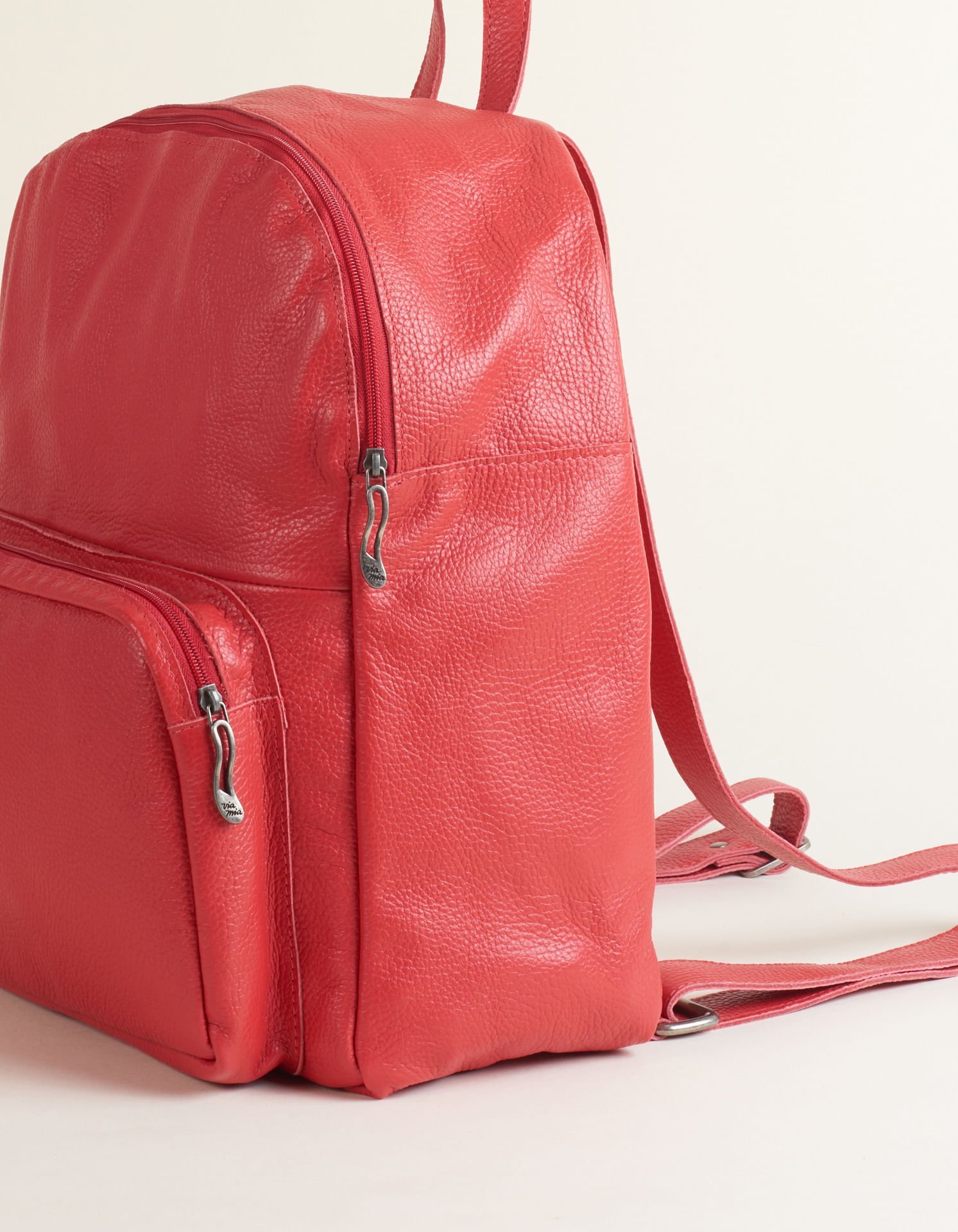 Mochila Couro - Vermelho Vermelho 2