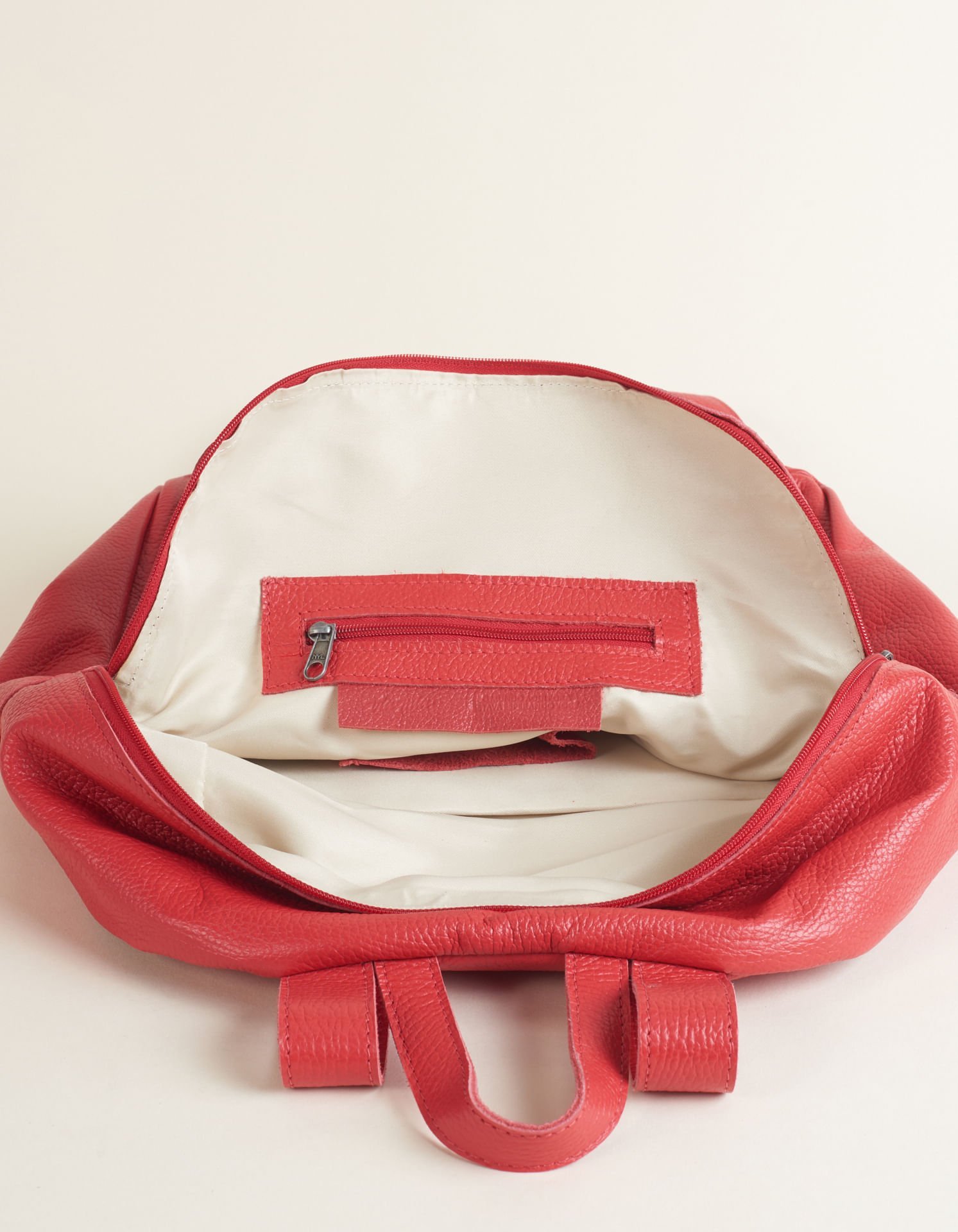 Mochila Couro - Vermelho Vermelho 4