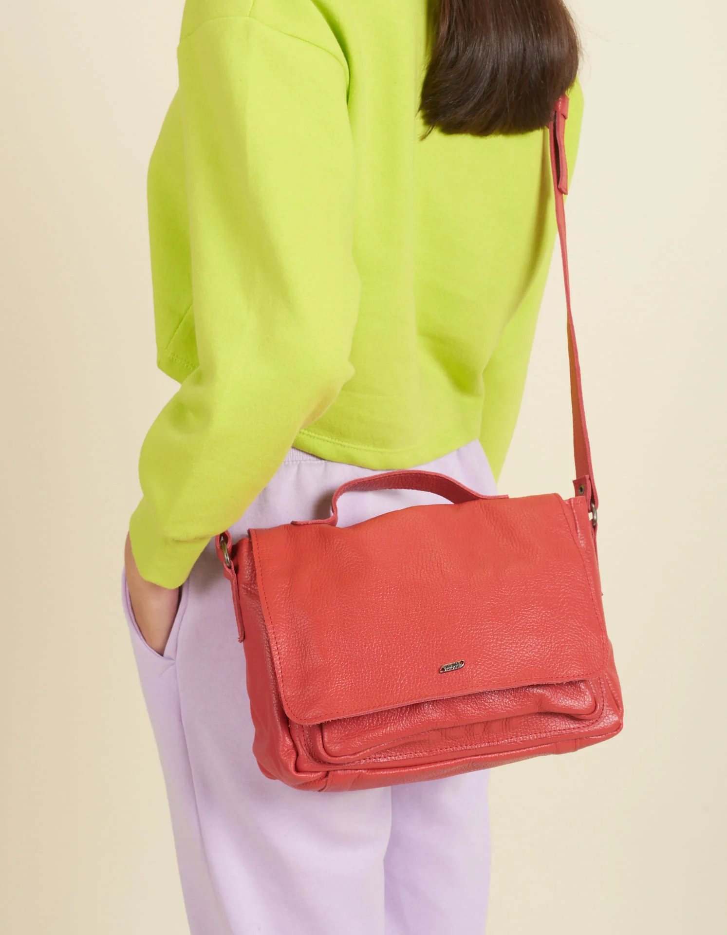 Bolsa Média Tampa Via Mia - Vermelho Vermelho 4