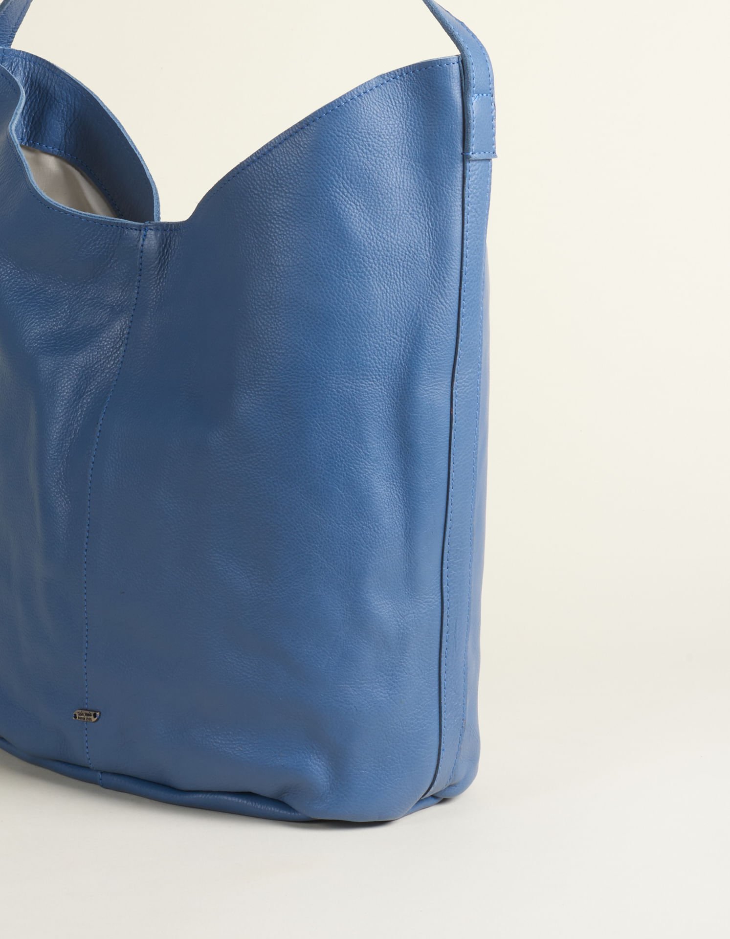 Bolsa Grande Couro Via Mia - Jeans Azul 2