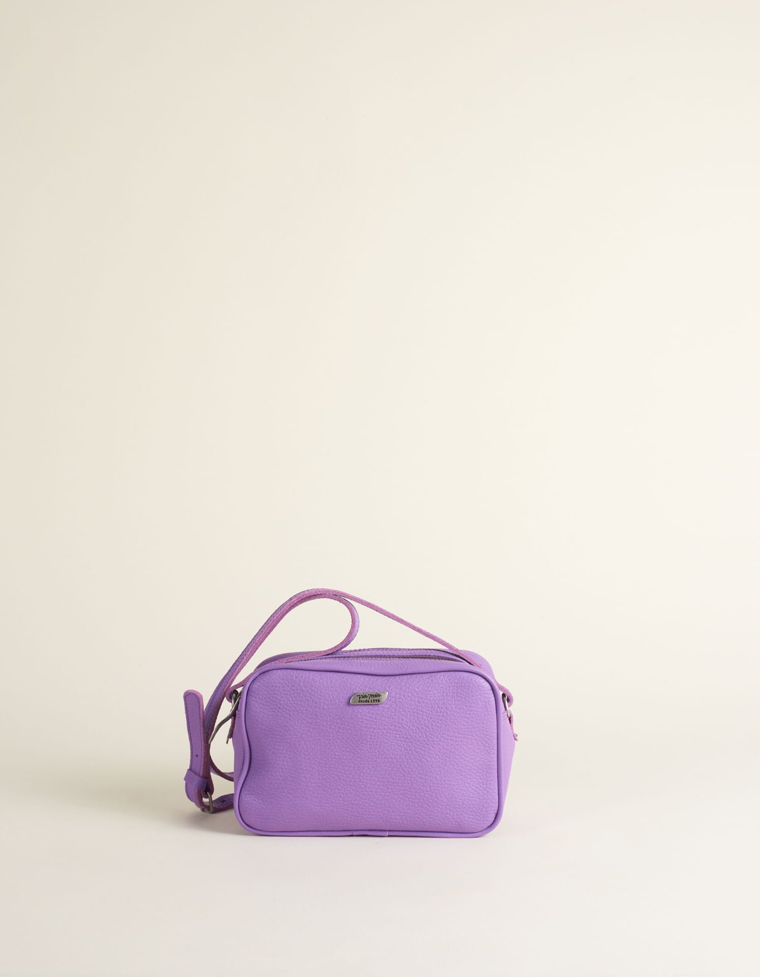 Bolsa Pequena Couro Via Mia - Roxo Roxo 1