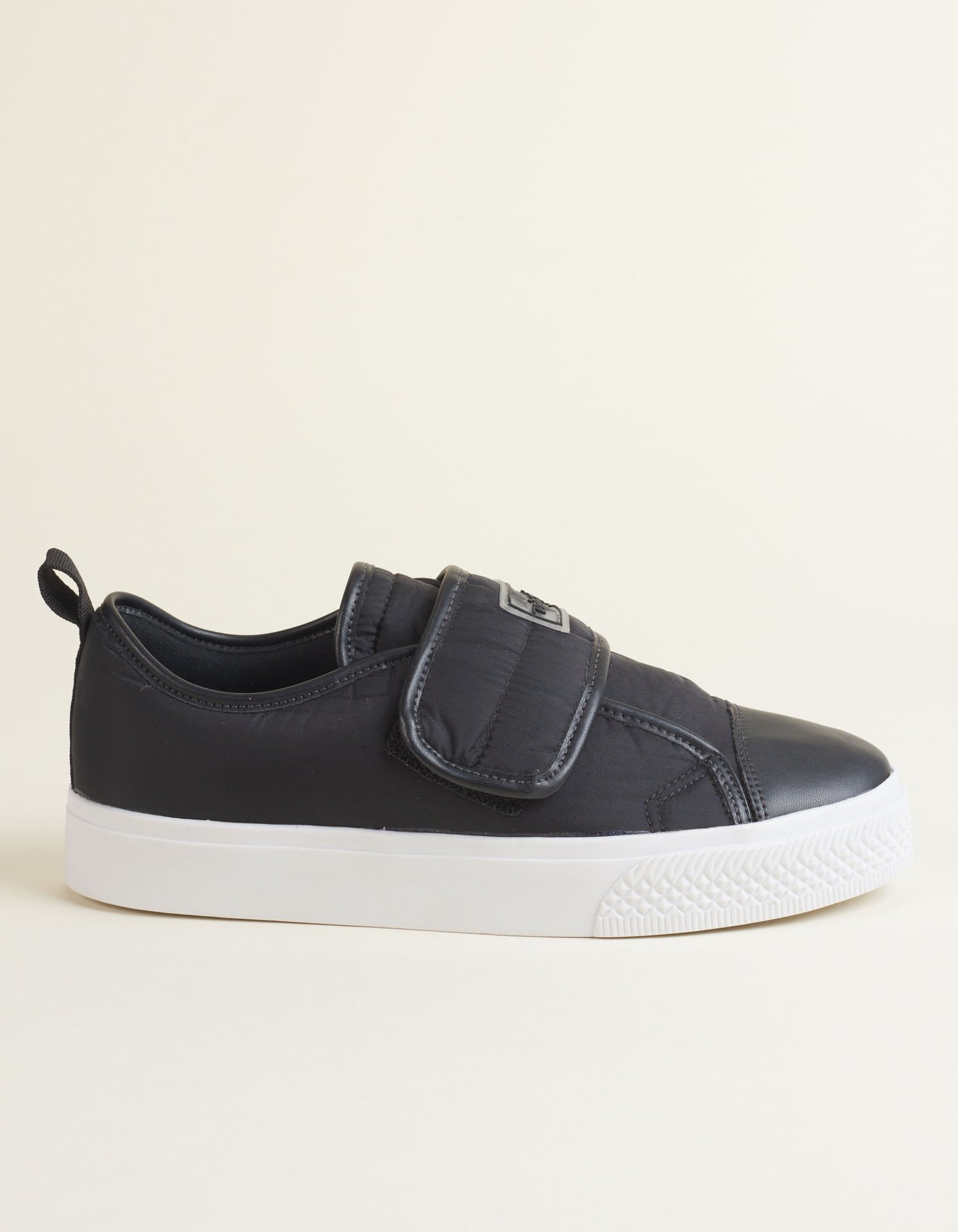 Tênis Nylon Fechamento Velcro - Preto Preto 2