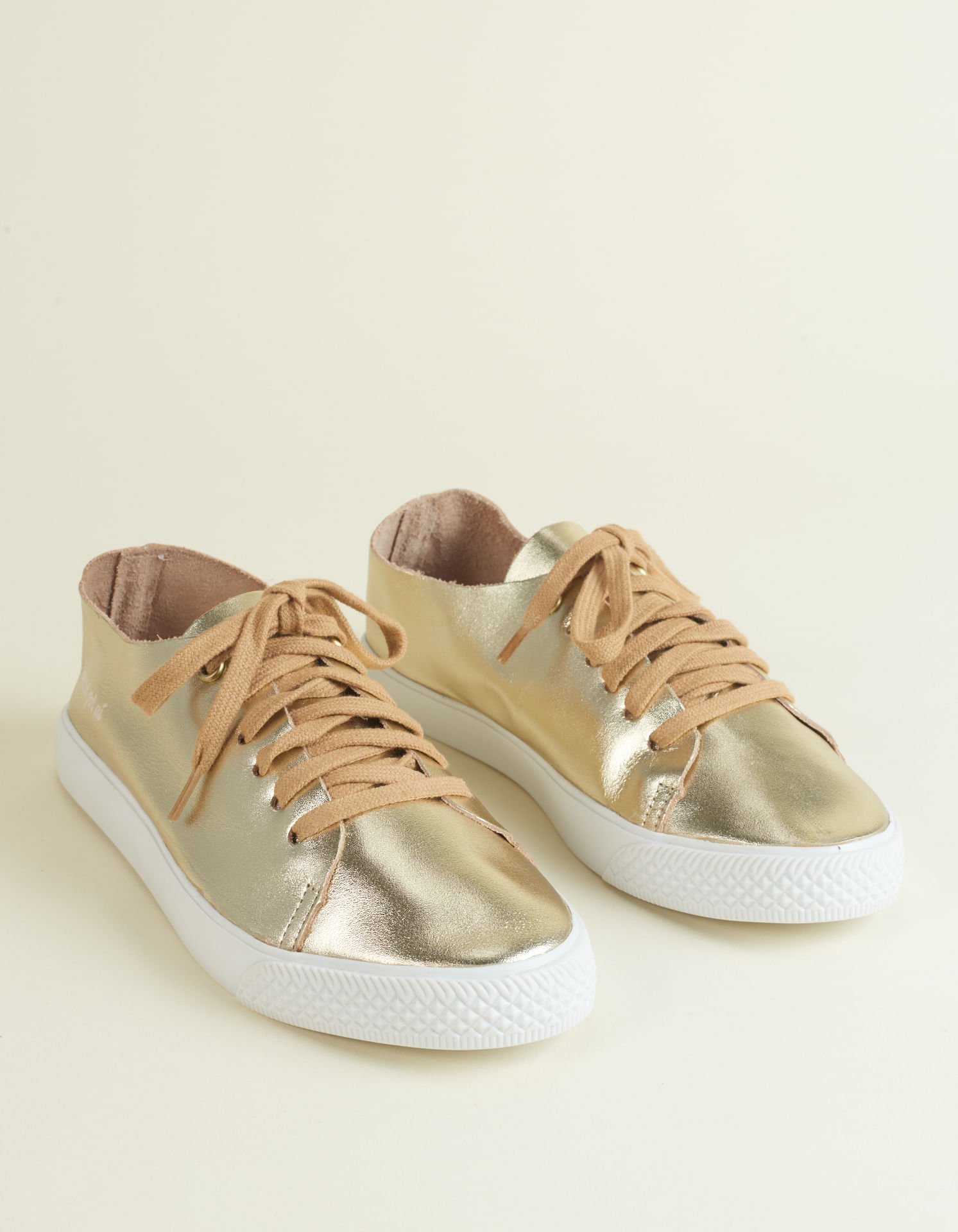 Tênis Frase Via Mia - Ouro Light Dourado 2