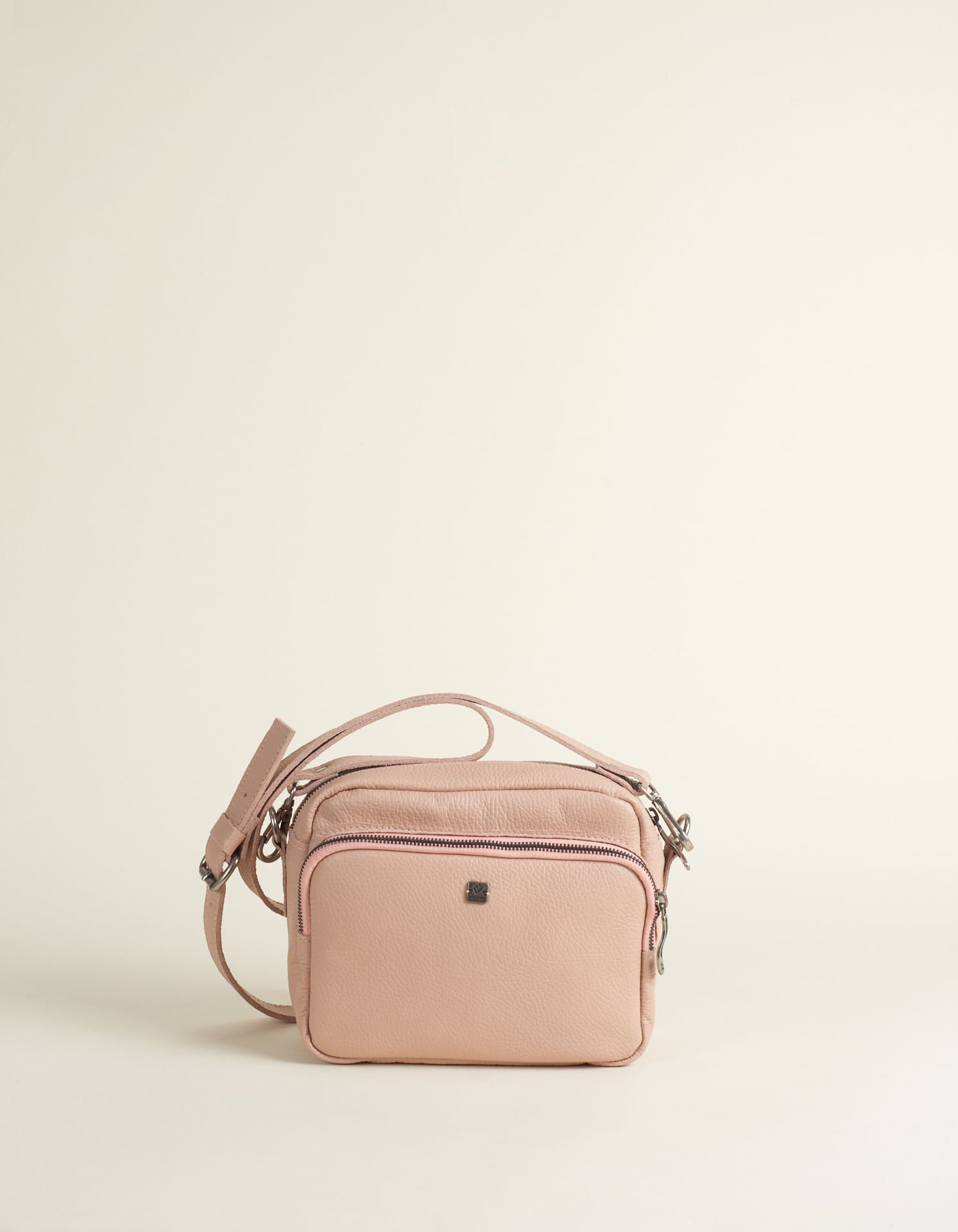Bolsa Média Couro Via Mia - Areia Bege 1